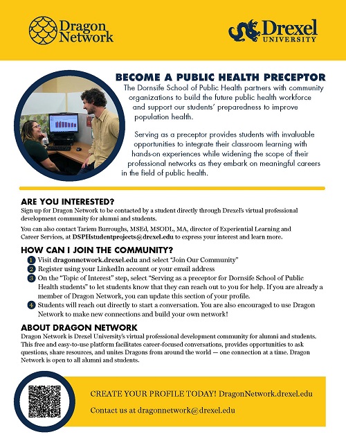 Become a Public Health Preceptor one sheet - thumbnail image
